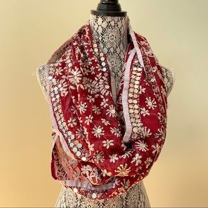 Anthropologie 100% Silk Infinity Scarf/Wrap